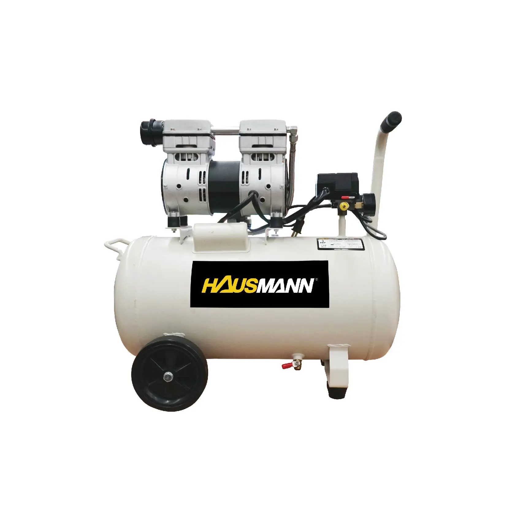 HAUSMANN AIR COMPRESSOR OHAC 1 WHITE METAL 1HP AIR COMPRESSOR OILESS